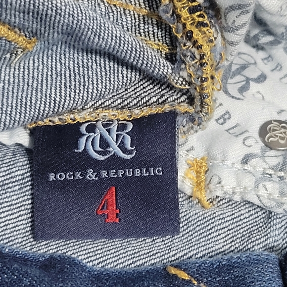 Rock & Republic Straight Leg Indee Jeans Size 4 - Picture 7 of 9